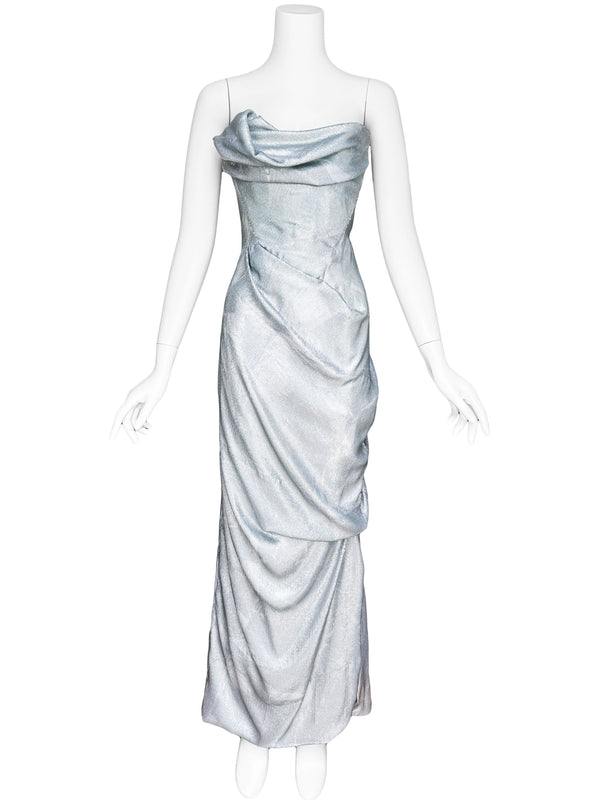 Vivienne Westwood 2012 Silver Sequin Corset Gown