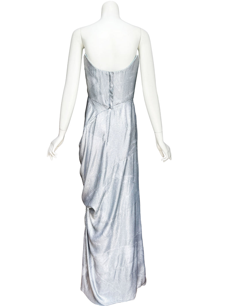 Vivienne Westwood 2012 Silver Sequin Corset Gown