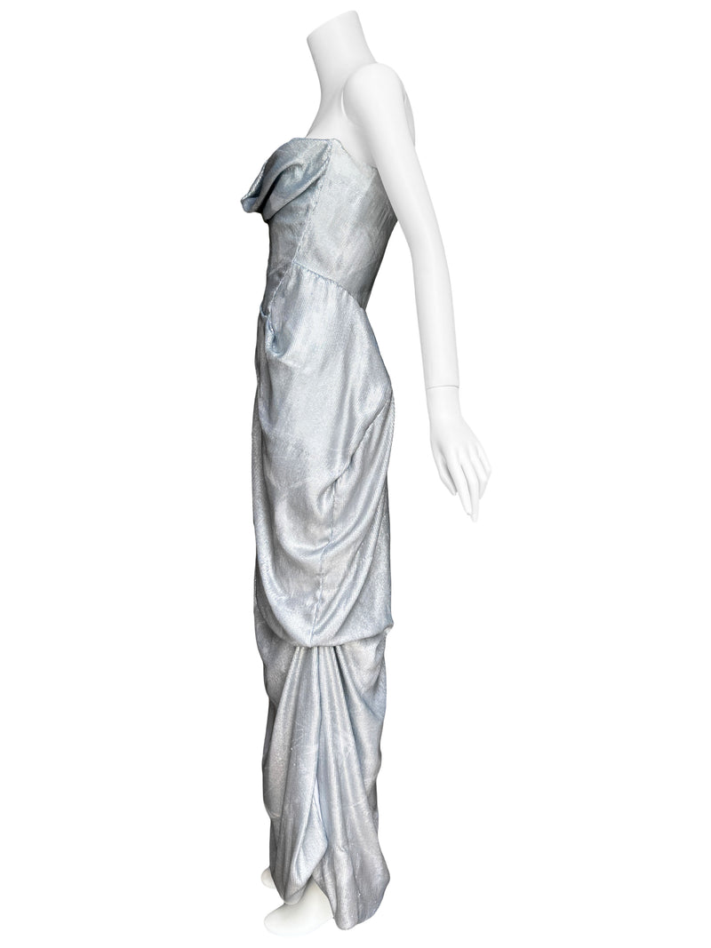 Vivienne Westwood 2012 Silver Sequin Corset Gown