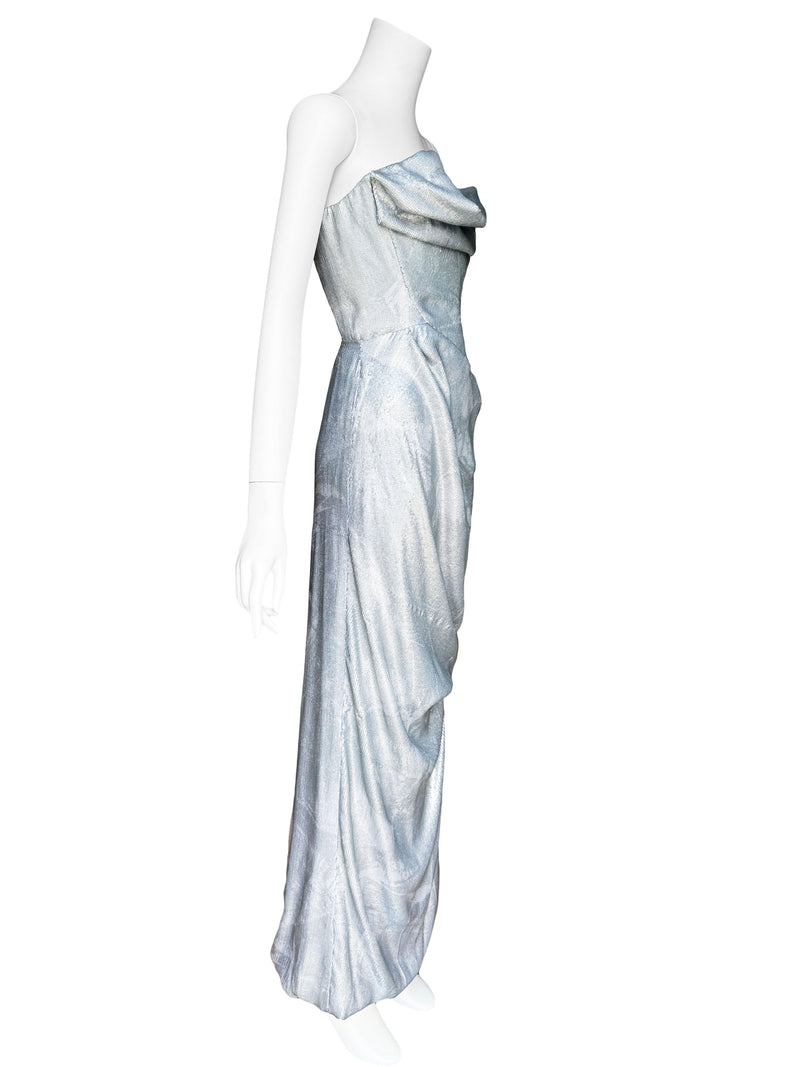 Vivienne Westwood 2012 Silver Sequin Corset Gown