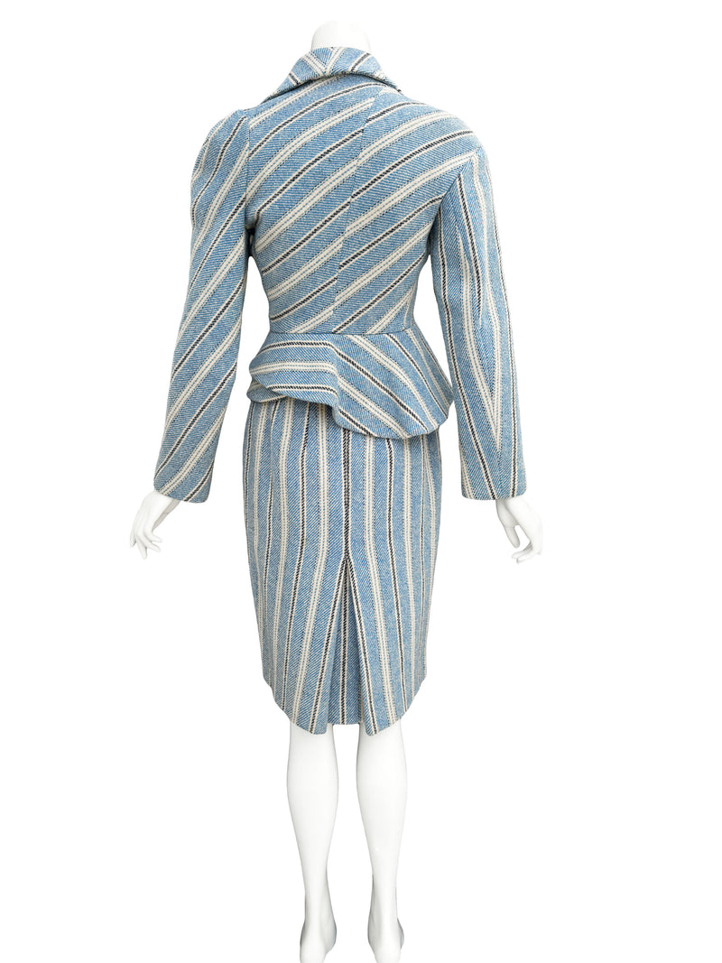 Vivienne Westwood  A/W 1996 “Storm in a Teacup” Blue Striped Suit