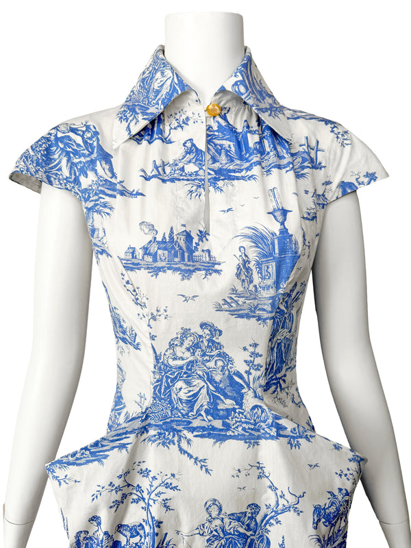 Vivienne Westwood Spring 1996 'Les Femmes' Toile Print Dress