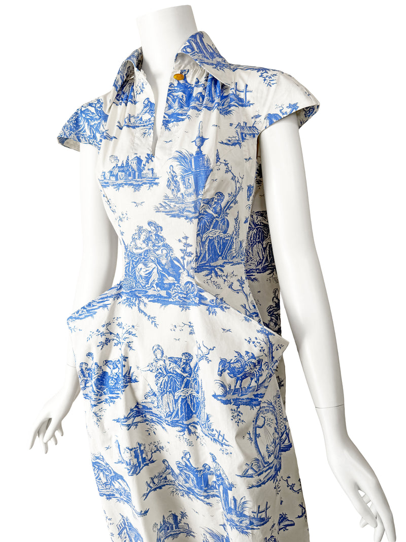 Vivienne Westwood Spring 1996 'Les Femmes' Toile Print Dress