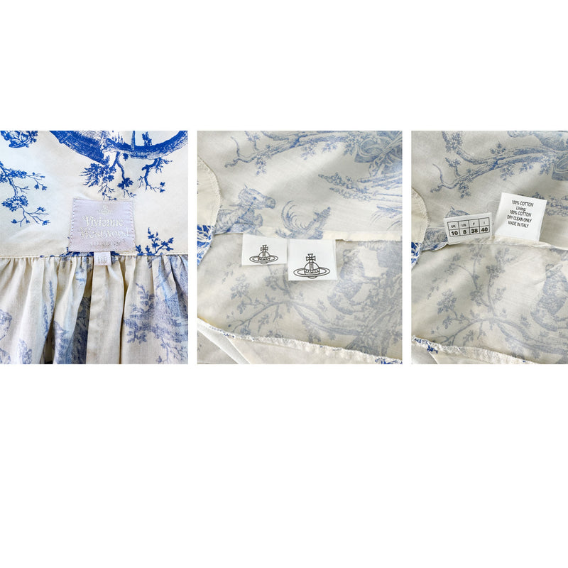 Vivienne Westwood Spring 1996 'Les Femmes' Toile Print Dress