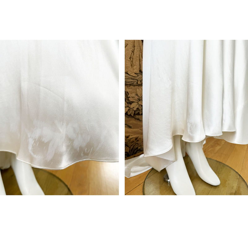 Art Deco 1930s Ruched Satin Wedding Dress