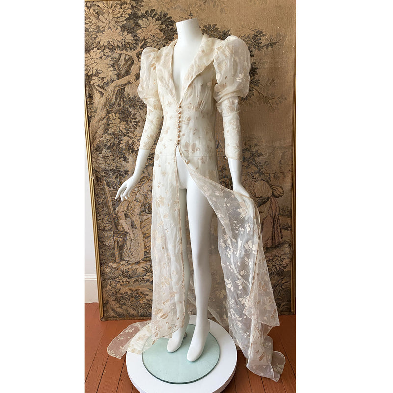 1930s Silk Organza Duster