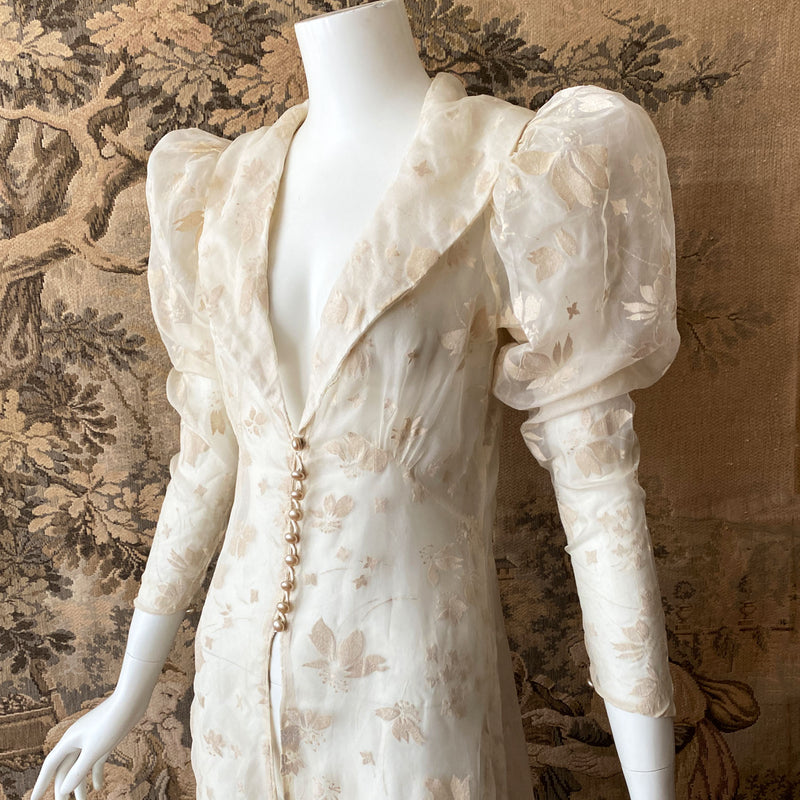 1930s Silk Organza Duster