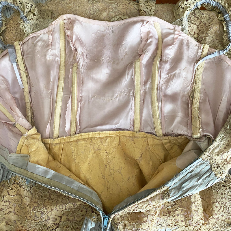 1950s Silk & Lace Party Dress