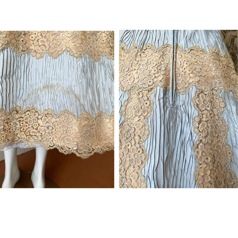 1950s Silk & Lace Party Dress