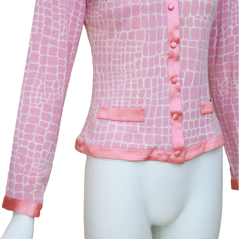Blumarine Y2K Pink Cashmere Cardigan