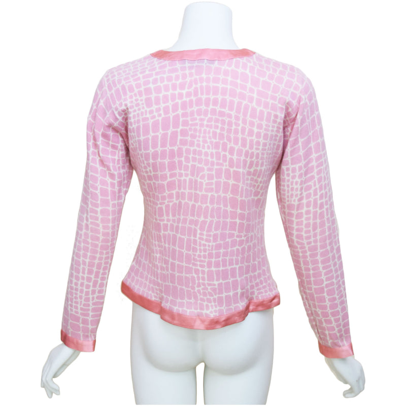 Blumarine Y2K Pink Cashmere Cardigan