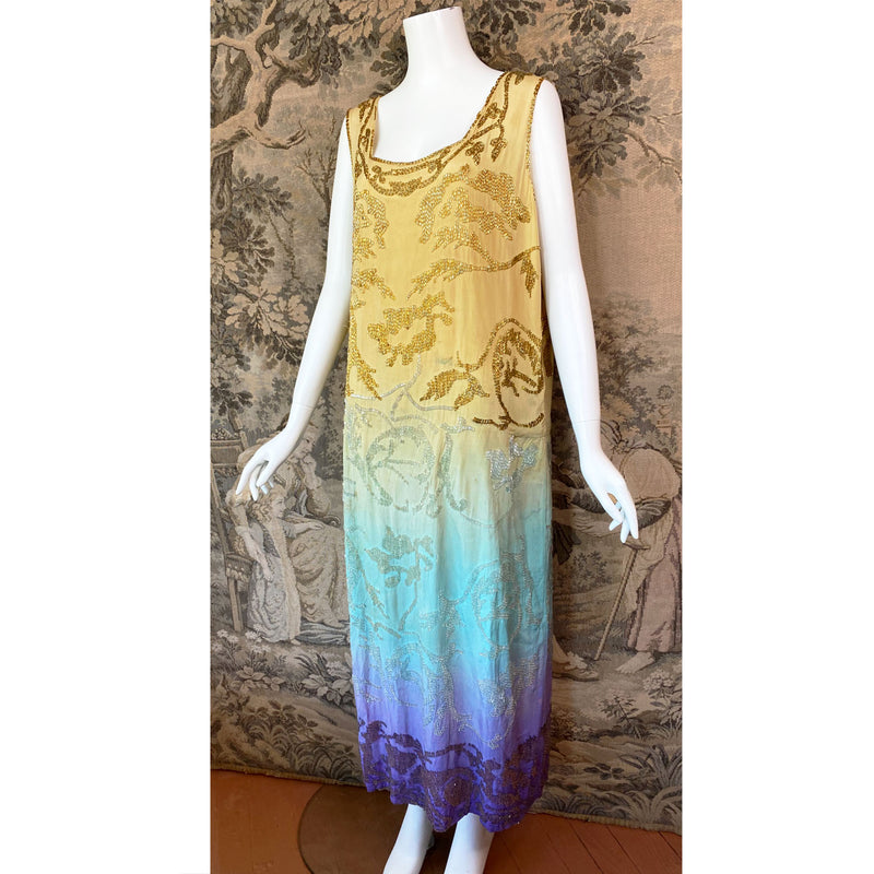 1920s Ombre Beaded Dress