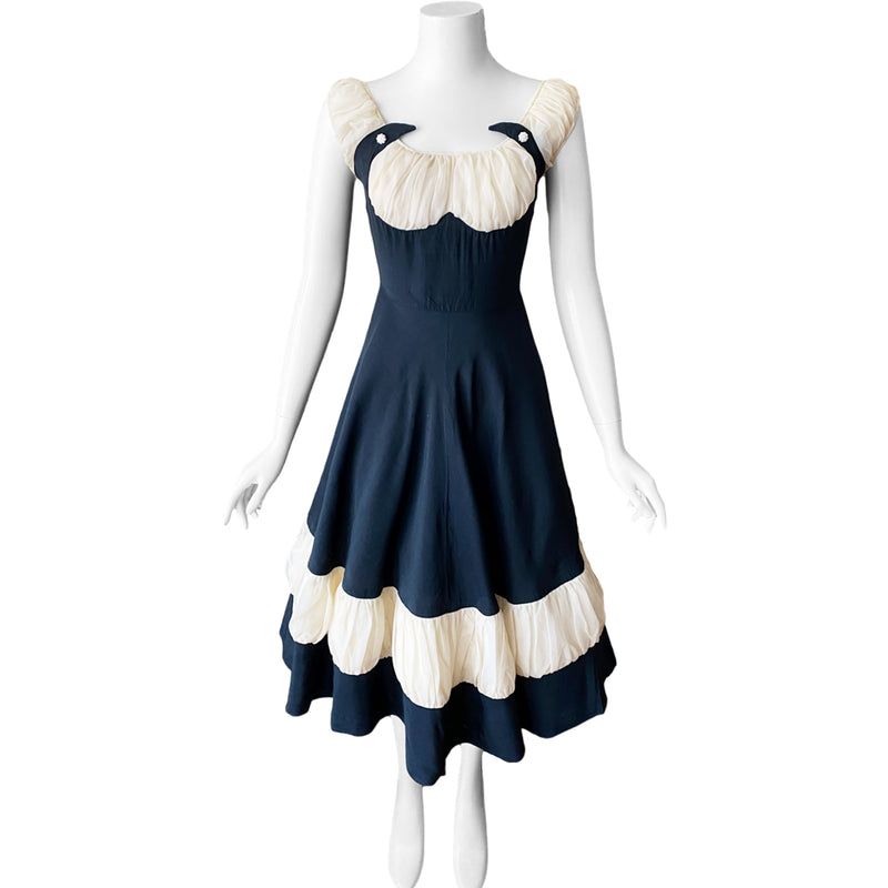 1950s Milkmaid Dress As Seen on Bettie Page
