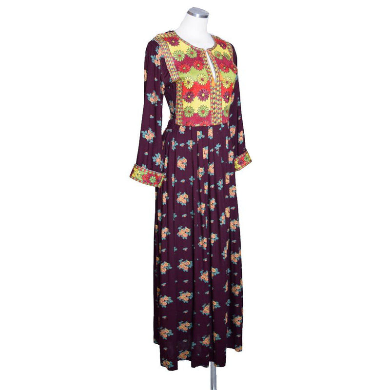 Vintage 1970s Embroidered Maxi Dress - Sweet Disorder Vintage