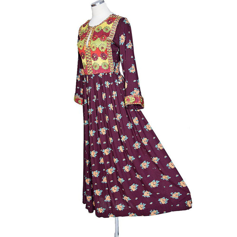Vintage 1970s Embroidered Maxi Dress - Sweet Disorder Vintage
