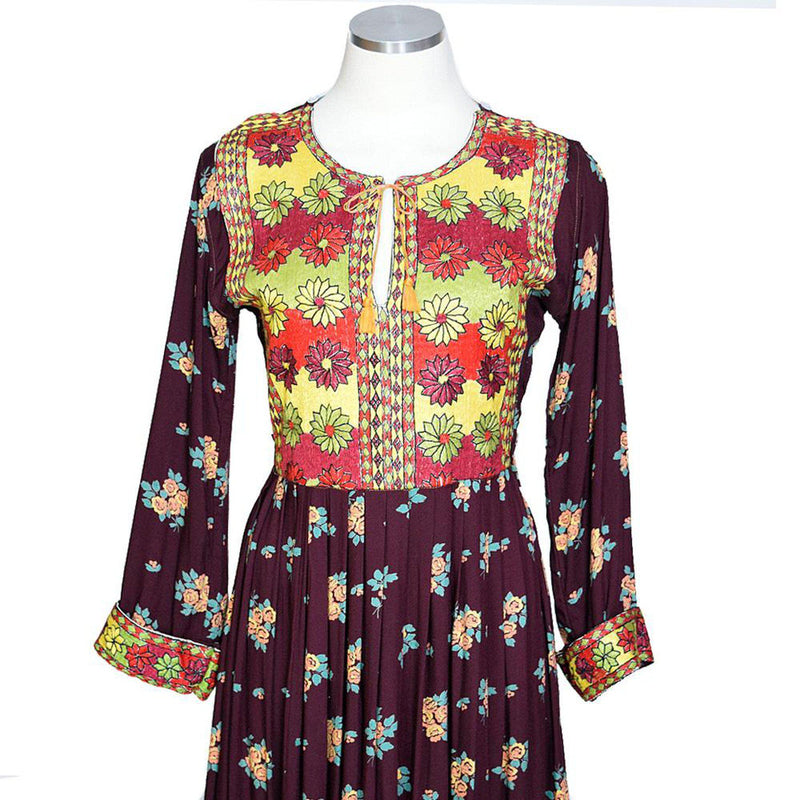 Vintage 1970s Embroidered Maxi Dress - Sweet Disorder Vintage