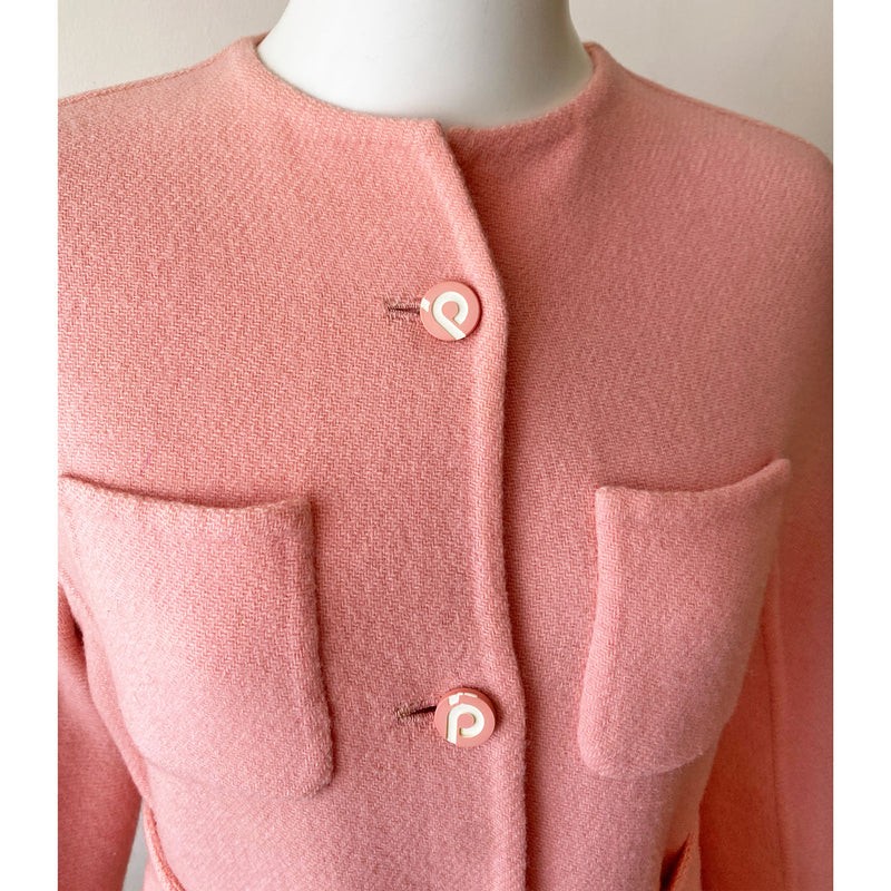Bernard Perris 1970s Pink Wool Coat