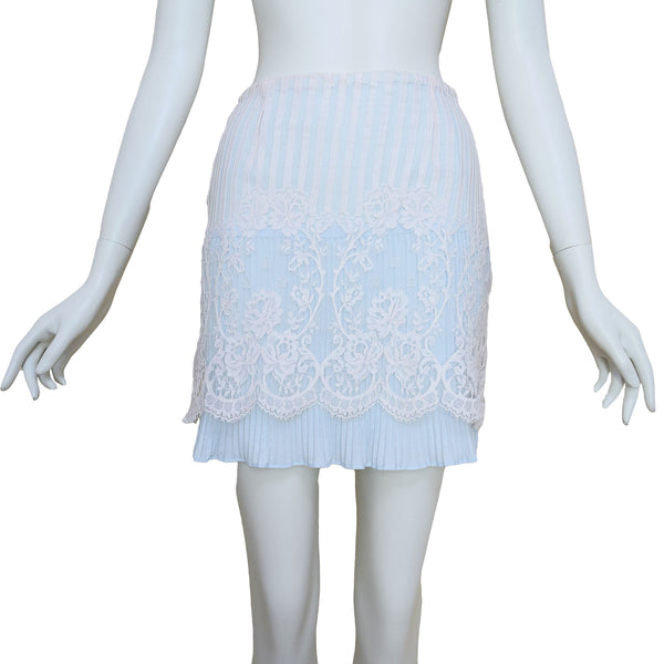 Bazar de Christian Lacroix 1990s Silk & Lace Mini Skirt