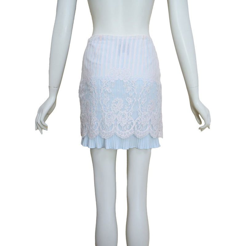 Bazar de Christian Lacroix 1990s Silk & Lace Mini Skirt