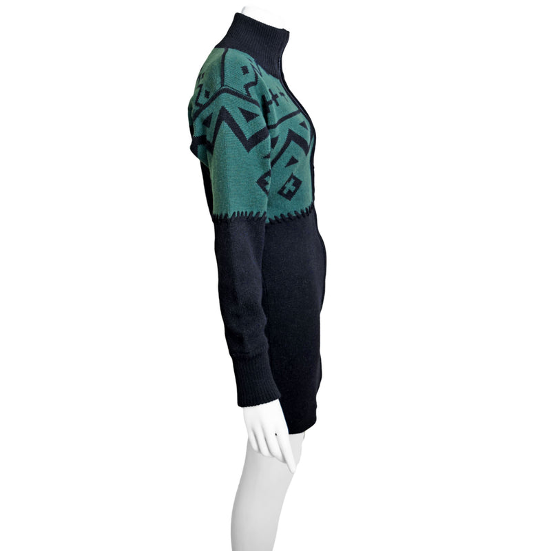 1980s Claude Montana Knit Dress