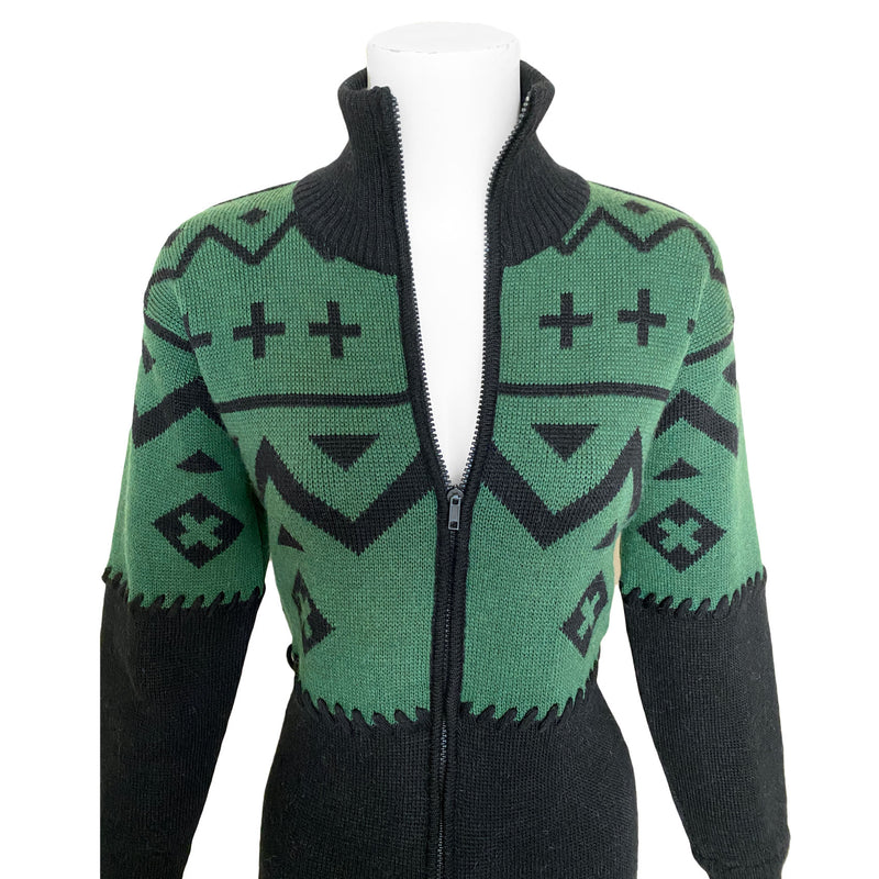 1980s Claude Montana Knit Dress