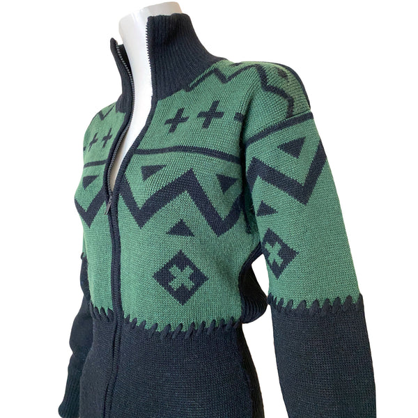 1980s Claude Montana Knit Dress