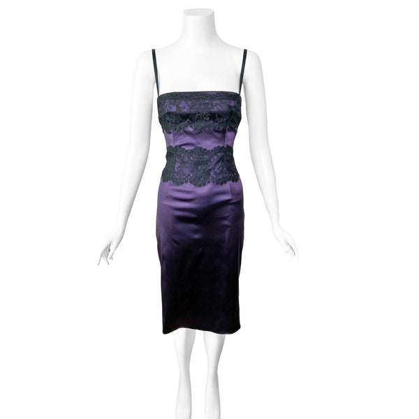 Dolce & Gabbana Y2K  Satin and Lace Dress