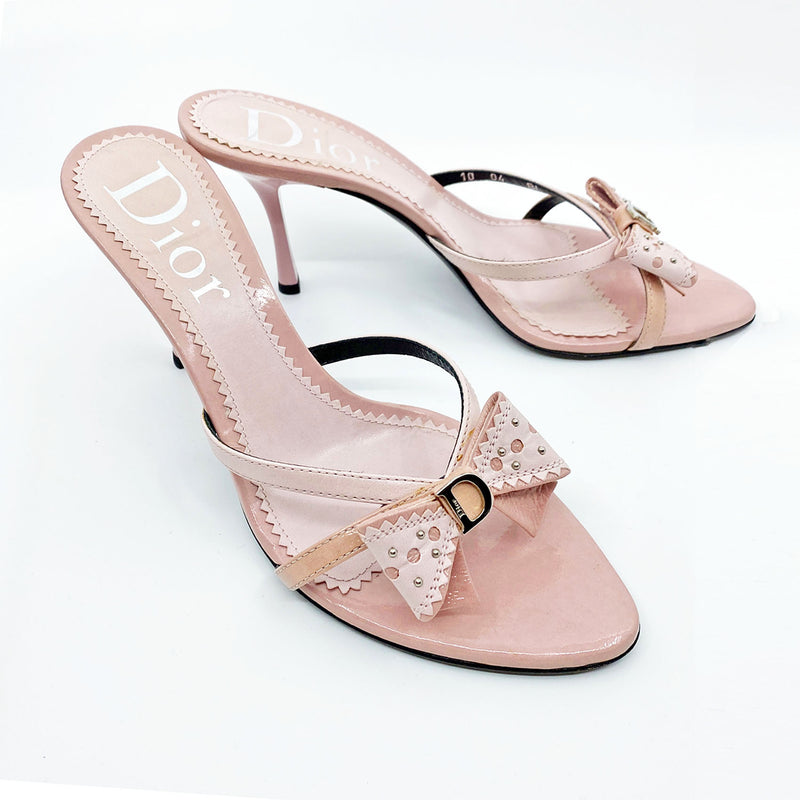 Y2K John Galliano Dior Pink Kitten Heel Mules