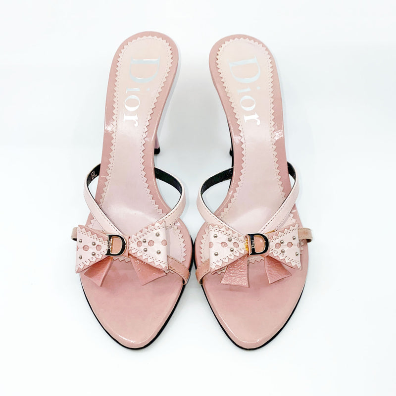 Y2K John Galliano Dior Pink Kitten Heel Mules