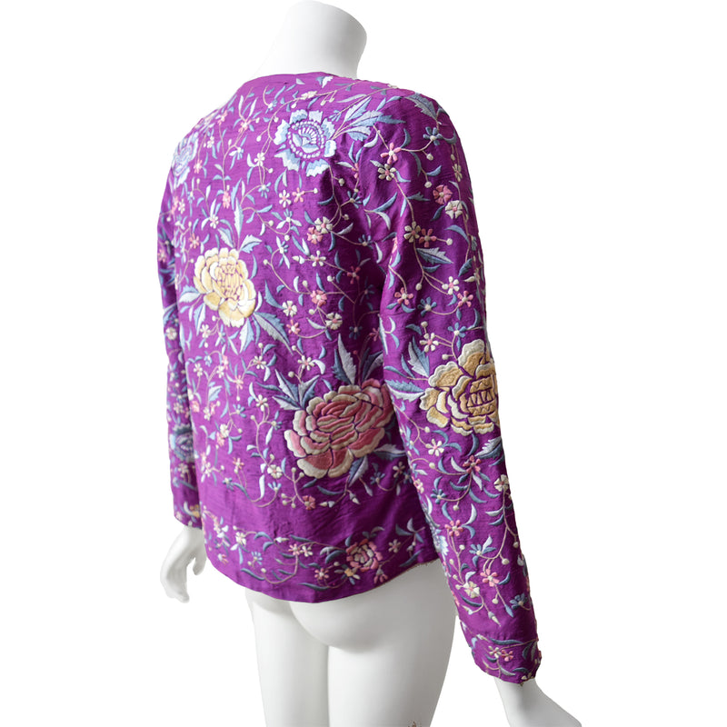 1970s Embroidered Silk Jacket