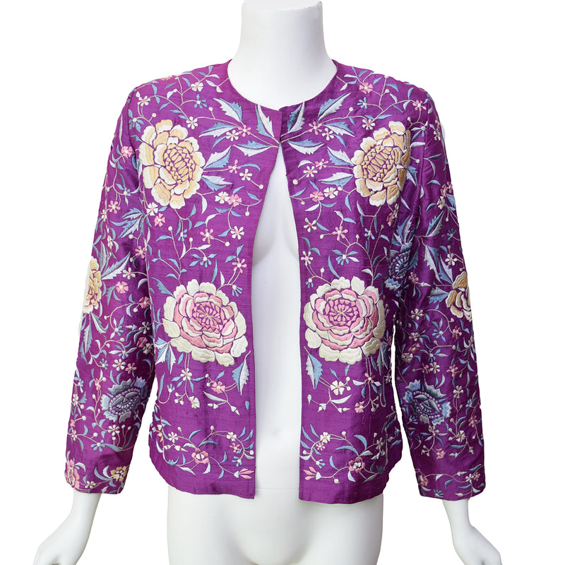 1970s Embroidered Silk Jacket