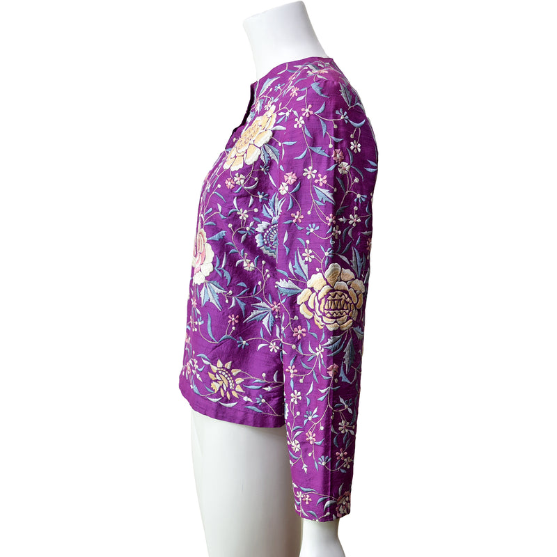 1970s Embroidered Silk Jacket