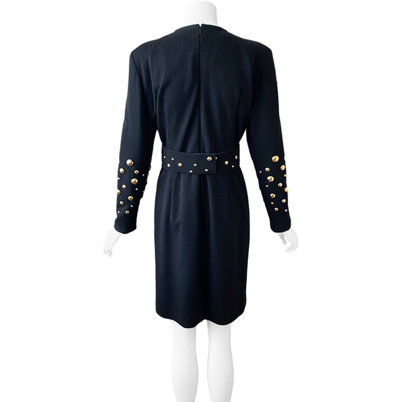 1980s Givenchy Nouvelle Boutique Studded Dress