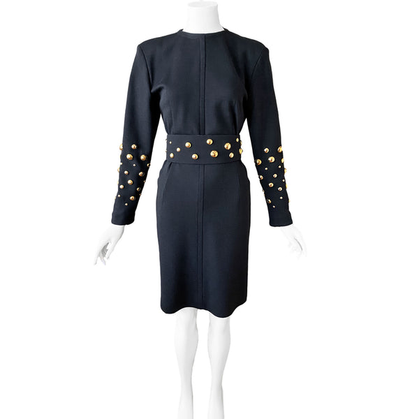 1980s Givenchy Nouvelle Boutique Studded Dress