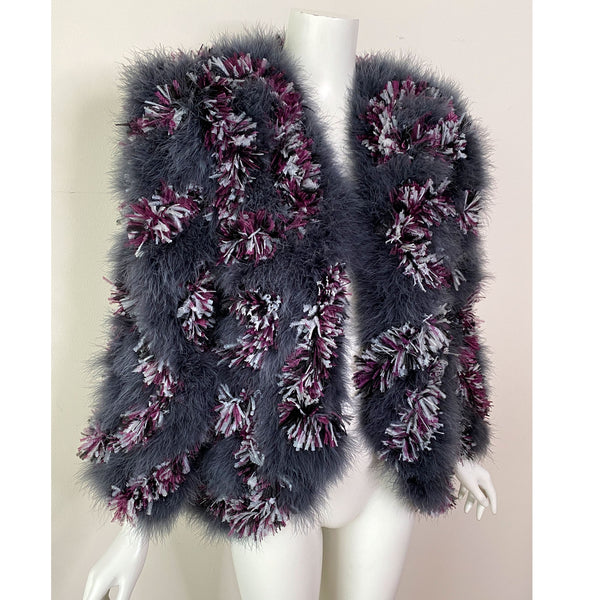 1970s Givenchy Feather Coccoon Coat