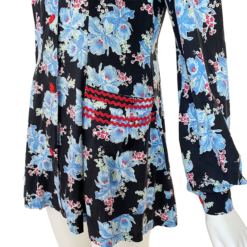 1940s Orchid Print Shirt