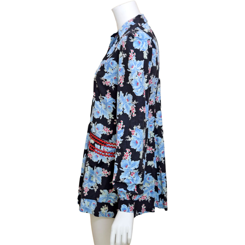 1940s Orchid Print Shirt