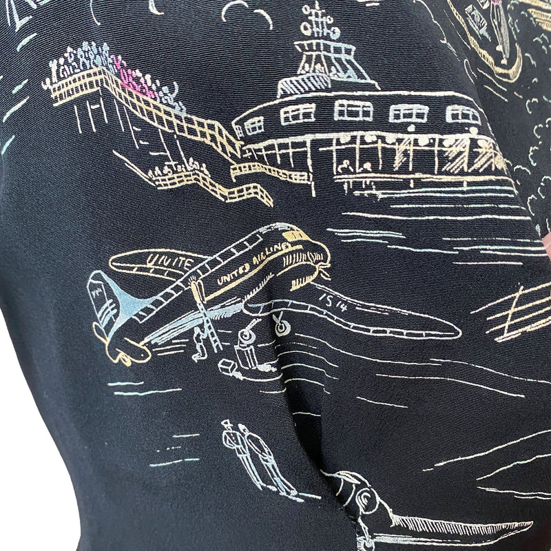 1940s New York City Novelty Blouse
