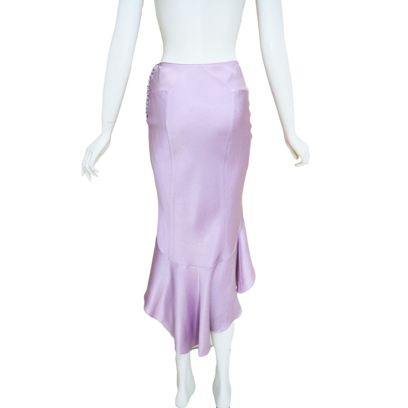 John Galliano Y2K Orchid Maxi Skirt