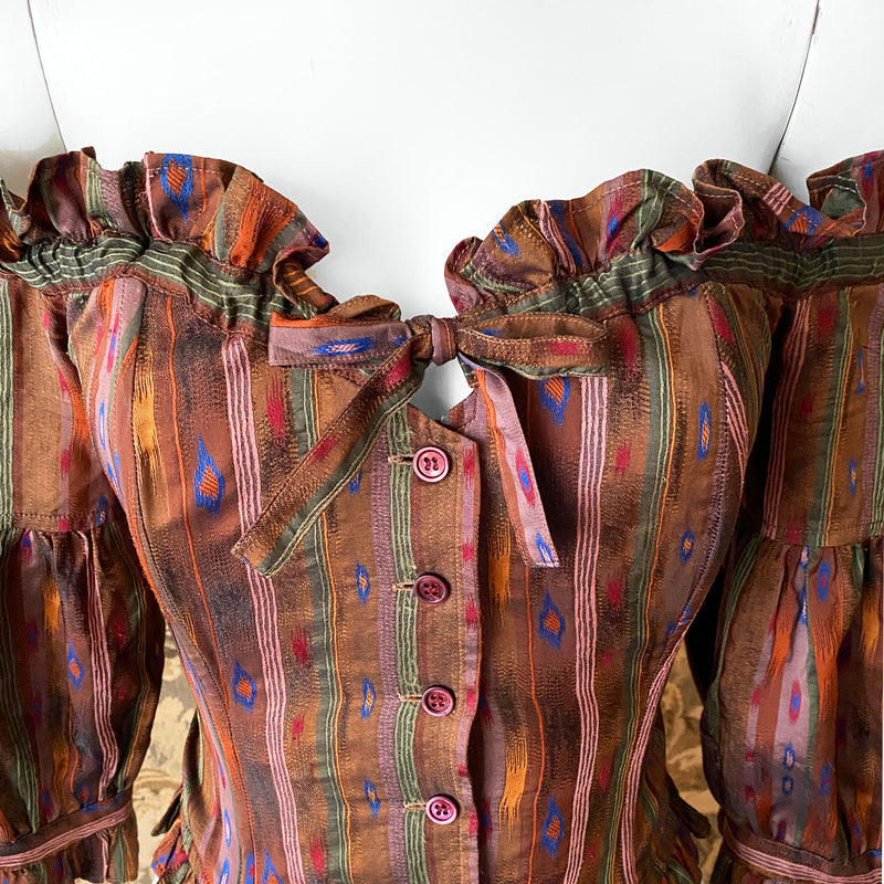 1980s Kenzo Paris Silk Corset Top
