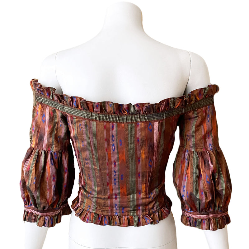 1980s Kenzo Paris Silk Corset Top
