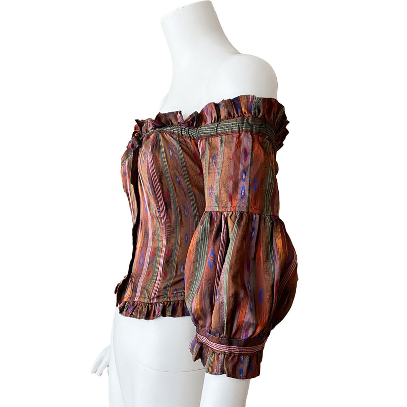 1980s Kenzo Paris Silk Corset Top