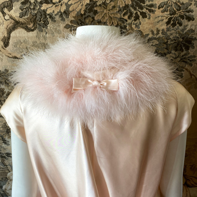 1960s Lucie Ann Pink Maribou Jacket