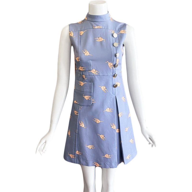 Miu Miu S/S 2010 Cat Print Silk Dress