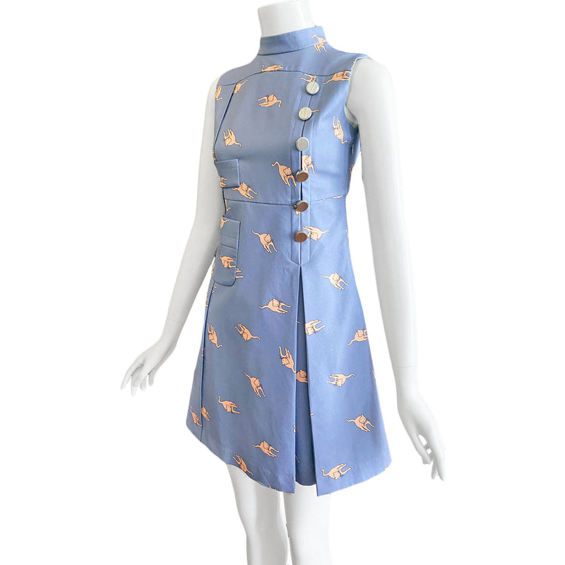 Miu Miu S/S 2010 Cat Print Silk Dress