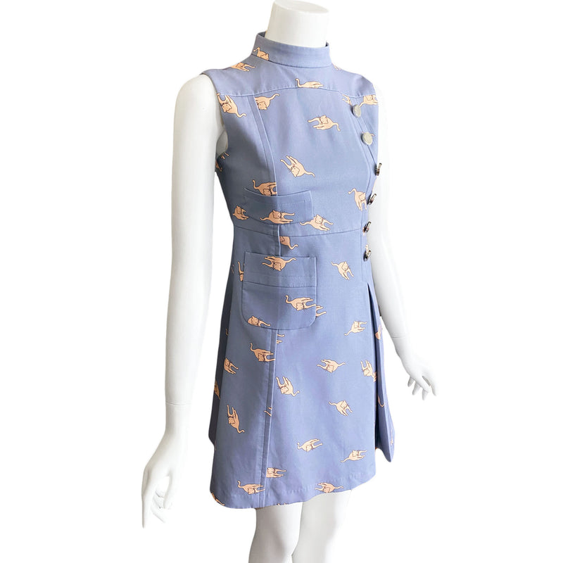 Miu Miu S/S 2010 Cat Print Silk Dress