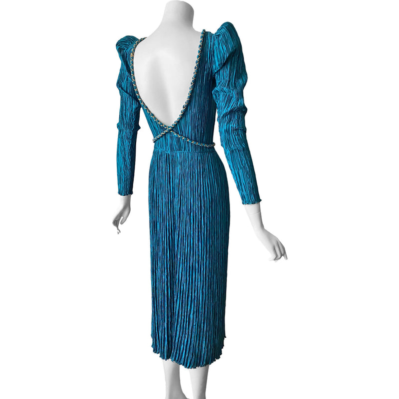 Mary McFadden 1980s Plissé Dress
