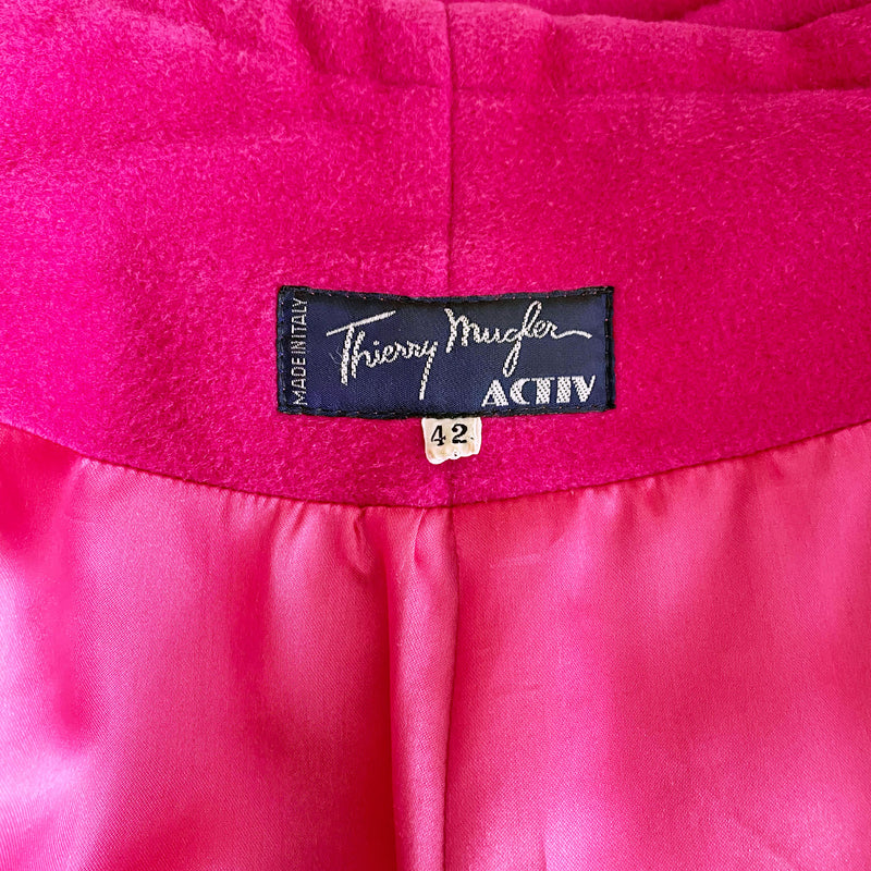 Thierry Mugler 1990s Pink Wool Jacket