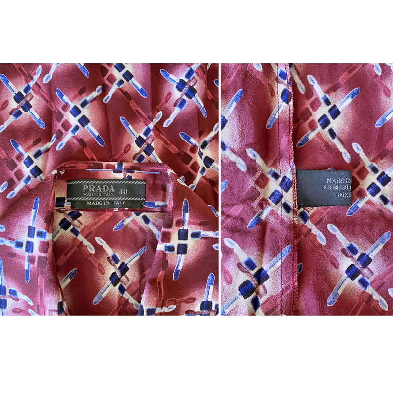 Prada S/S 2000 Lipstick Print Shirt