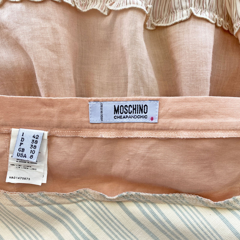 Y2K Moschino Pink Bows Corset Top & Skirt Set